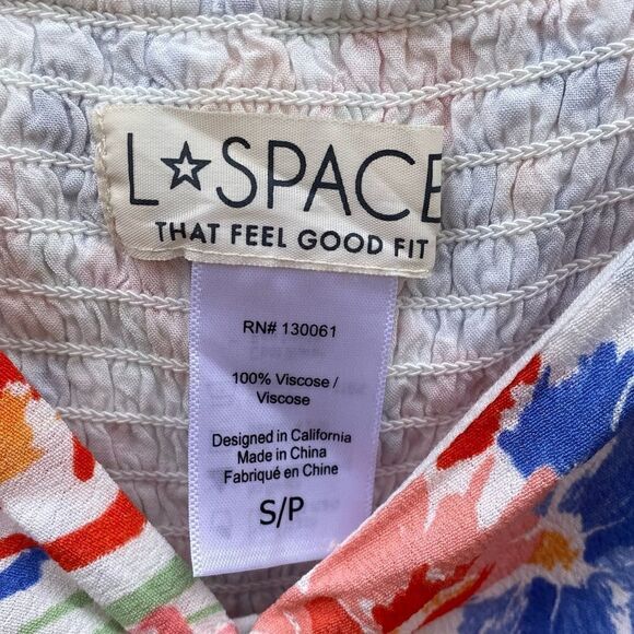 L'Space Farryn Floral Crop Top. Size Small.  VGUC. Beach Summer Vacation Boho - Picture 5 of 6